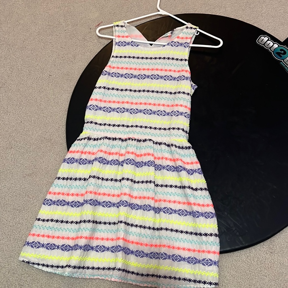 Meduim mid calf length dress multi color